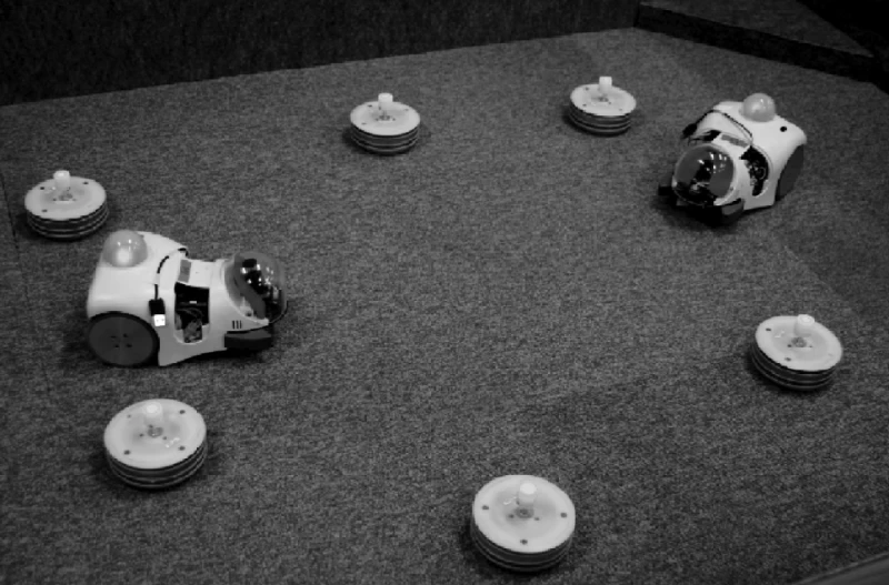 ロボットは自由に行動し、多様な集団へと進化する