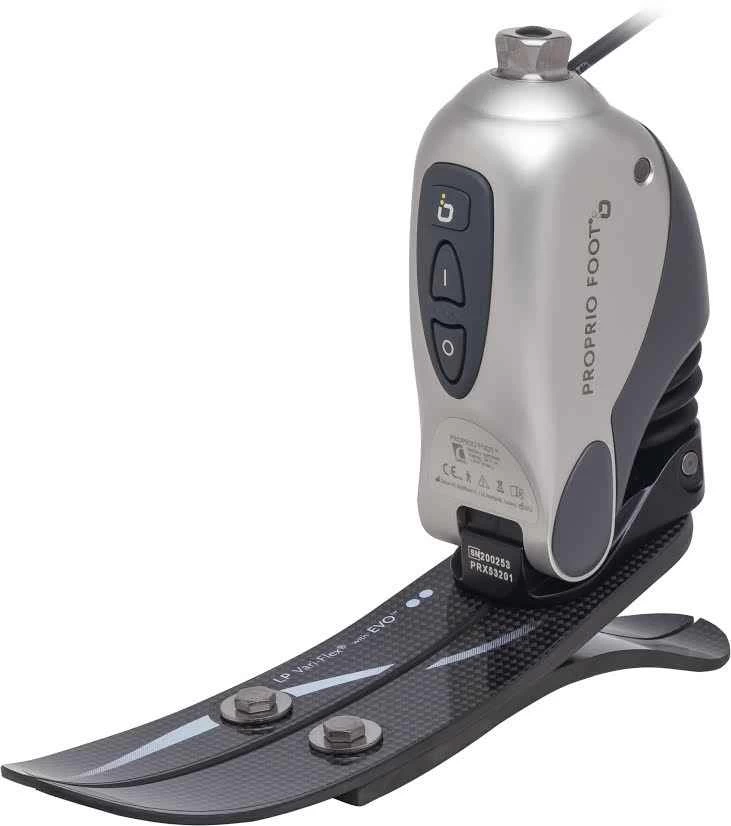 オズール社のマインドコントロール義足「Proprio Foot」のクローズアップ