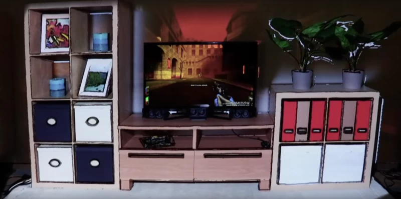 マイクロソフトのIllumiRoomが仮想手榴弾をリビングルームに直接届ける