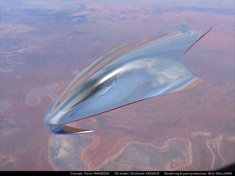 フェラーリのデザイナーが考案した、洗練された宇宙船のアイデアをご覧ください