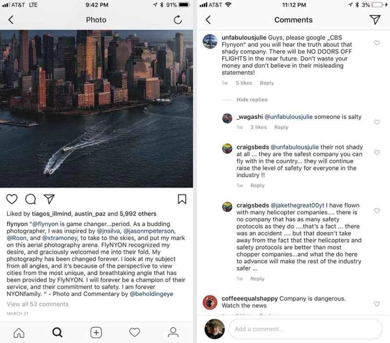 flynyonのInstagram投稿への反応