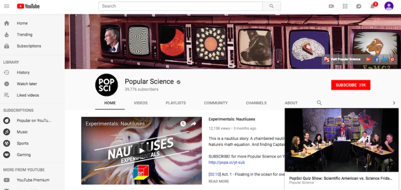 YouTubeミニプレーヤーUXデザインビデオ機能