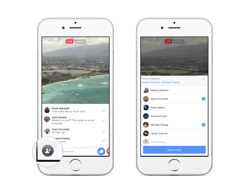 Facebookライブ招待