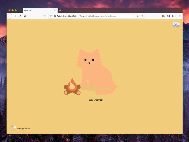 Google Chrome の新しいタブページ ブラウザ拡張機能 Tabby Cat のスクリーンショット