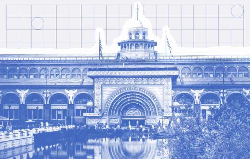 シカゴ交通ビルのイラスト