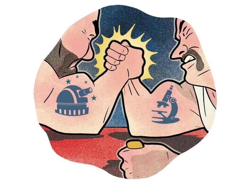 巨大な顕微鏡と巨大な望遠鏡、どちらがより強力でしょうか?